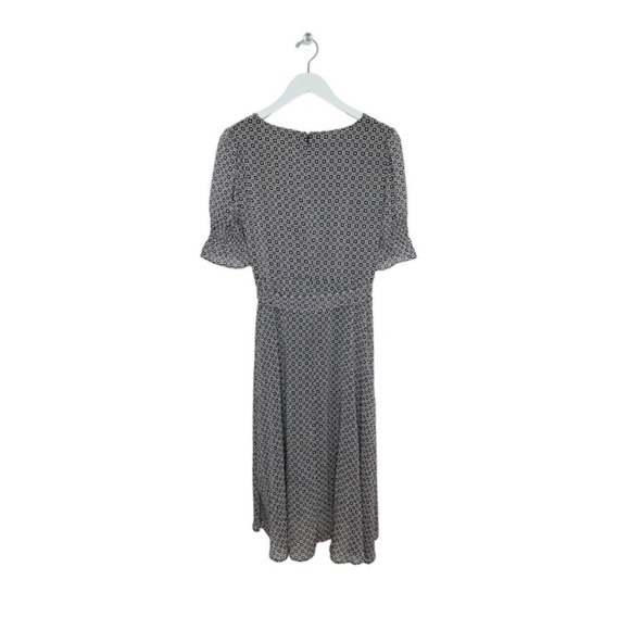 Tommy‎ Hilfiger Womens Printed Faux Wrap Sheer Midi Dress Size 8 NWT - Picture 2 of 4